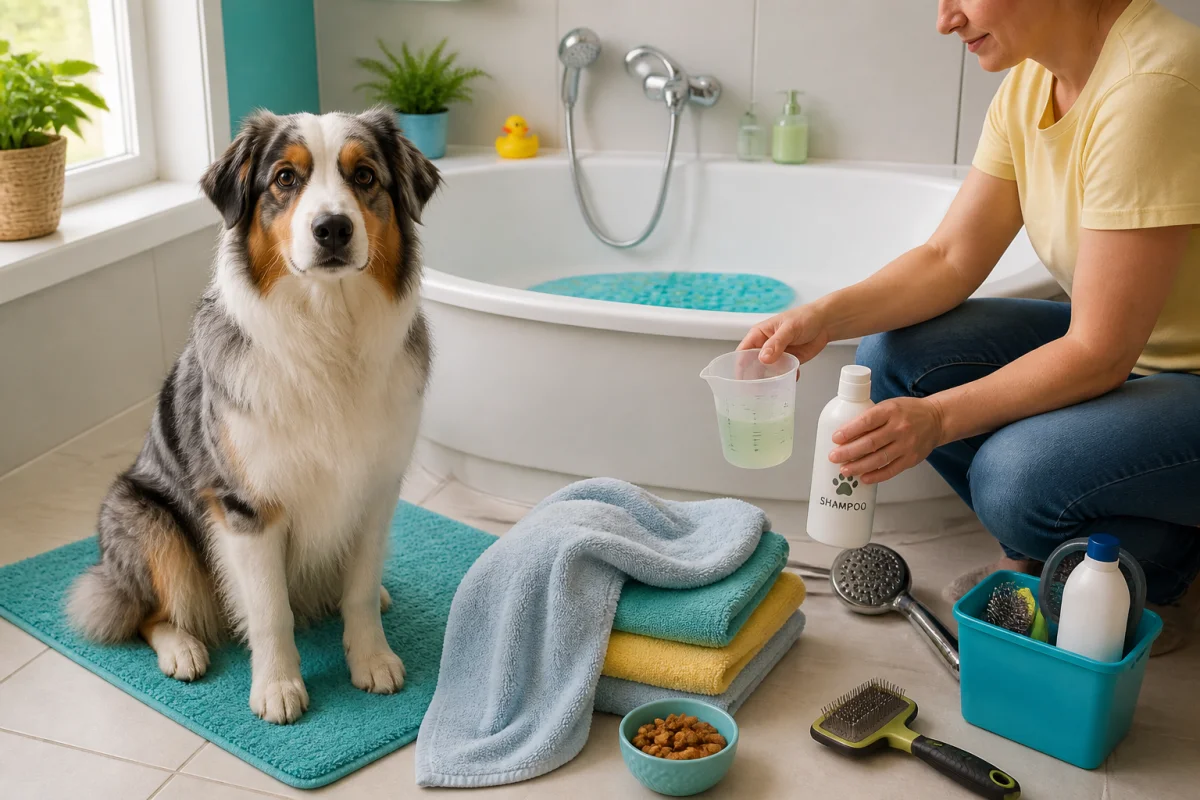 Le bain du chien à la maison sans stress et sans erreur